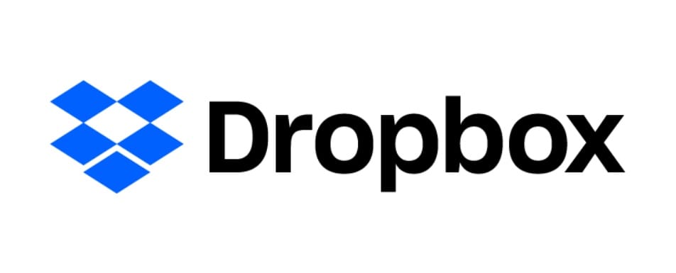 Dropbox logo with blue icon