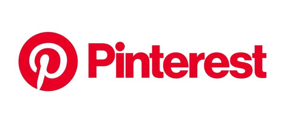 Pinterest logo with red icon