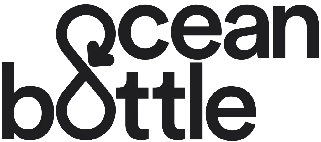 Ocean Bottle logo showcasing sustainable, eco-friendly reusable water bottles for corporate gifting and promotional swag.