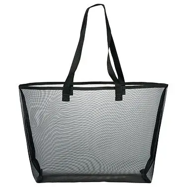 SEO-optimized alt text:
"Custom black mesh tote bag for promotional giveaways, eco-friendly swag item ideal for corporate events, trade shows, and employee gifts."