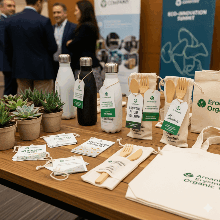 Eco-friendly promotional products with sustainable branding